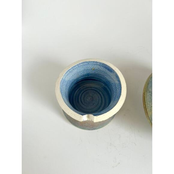 Vintage Ceramic Art Pottery Iridescent Mushroom Incense Holder and Tray - Picture 4 of 10